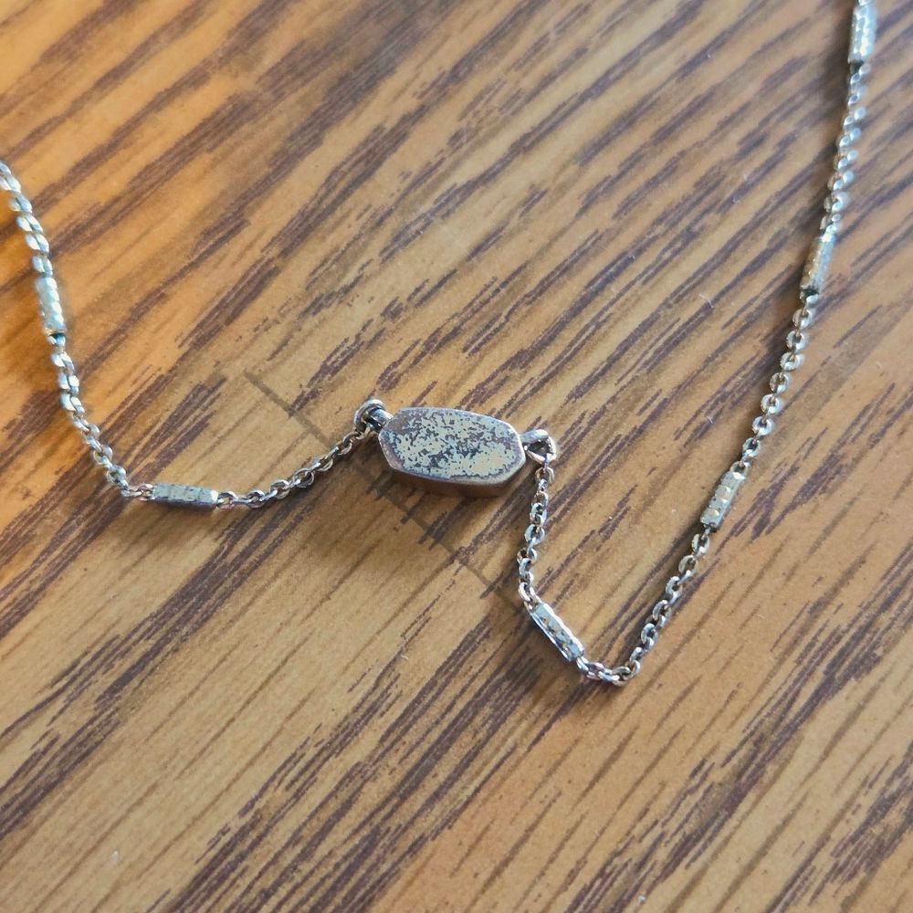 KENDRA SCOTT Vintage Slim Gold Pendant Necklace W/ Station Beading Classic Chic! - Picture 4 of 9